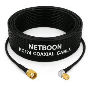 RG174 RF Low Loss Cable with SMA Male to SMA Male Right Angle Connector Flexible Coax for RF Modules, GPS & Wireless Systems (1) RG174 RF Low Loss Cable with SMA Male to SMA Male Right Angle Connector Flexible Coax for RF Modules, GPS & Wireless Systems