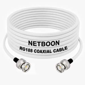RG188 Broadcast-Grade RF Cable BNC Male to BNC Male Connector Low-Loss Coaxial Assembly