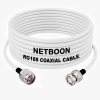 RG188 Coaxial Cable Assembly with N Male to BNC Male Connectors 50 Ohm Low-Loss RF Jumper for Communication Systems, Test Equipment & Laboratory Applications (1) RG188 Coaxial Cable Assembly with N Male to BNC Male Connectors | 50 Ohm Low-Loss RF Jumper for Communication Systems, Test Equipment & Laboratory Applications