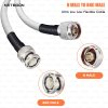 RG188 Coaxial Cable Assembly with N Male to BNC Male Connectors 50 Ohm Low-Loss RF Jumper for Communication Systems, Test Equipment & Laboratory Applications (5) RG188 Coaxial Cable Assembly | N Male to BNC Male Connector | 3 GHz Low-Loss RF Cable