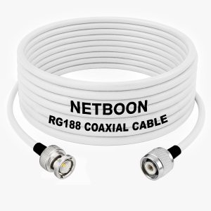 RG188 Durable RF Coax Assembly BNC Male to TNC Male Connector Low-Loss High-Frequency Cable