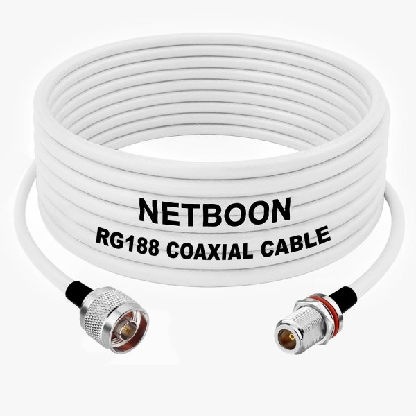 RG188 Durable RF Coax Assembly N Male to N Female Bulkhead Connector Low-Loss Precision Cable