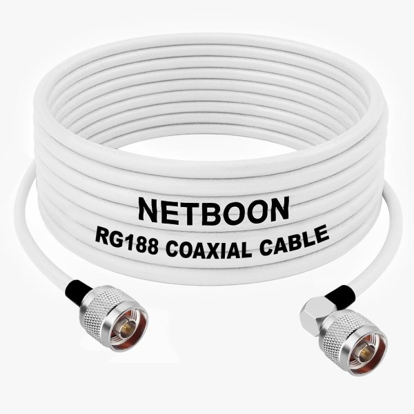 RG188 Durable RF Coax Assembly N Male to N Male Right Angle Connector Low-Loss High-Frequency Cable (1) RG188 Durable RF Coax Assembly N Male to N Male Right Angle Connector Low-Loss High-Frequency Cable