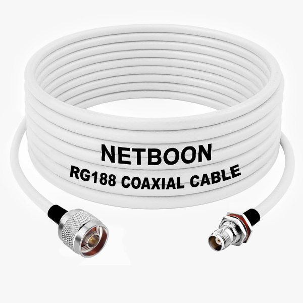 RG188 Durable RF Coax Assembly N Male to TNC Female Bulkhead High-Frequency Low-Loss Cable