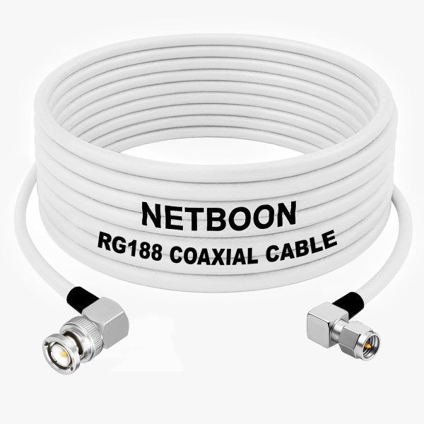 RG188 Flexible RF Coaxial Cable BNC Male Right Angle to SMA Male Right Angle Connector Low-Loss High-Frequency Cable for Compact RF Installations (1) RG188 Flexible RF Coaxial Cable BNC Male Right Angle to SMA Male Right Angle Connector Low-Loss High-Frequency Cable for Compact RF Installations