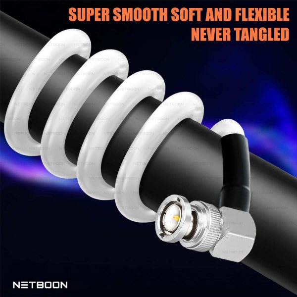 RG188 Flexible RF Coaxial Cable BNC Male Right Angle to SMA Male Right Angle Connector Low-Loss High-Frequency Cable for Compact RF Installations (7) RG188 Flexible RF Coaxial Cable | BNC Male Right Angle to SMA Male Right Angle Connector | Low-Loss High-Frequency Cable for Compact RF Installations