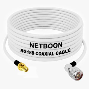 RG188 High-Frequency RF Cable SMA Female to N Male Right Angle Connector Low-Loss Coax for IoT, Test Labs, Antennas & Communication Systems (1) RG188 High-Frequency RF Cable SMA Female to N Male Right Angle Connector Low-Loss Coax for IoT, Test Labs, Antennas & Communication Systems