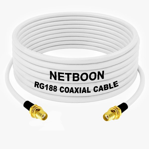 RG188 High-Frequency RF Coaxial Cable SMA Female to SMA Female Connector Low-Loss, Shielded Cable for Lab, IoT & Communication Systems