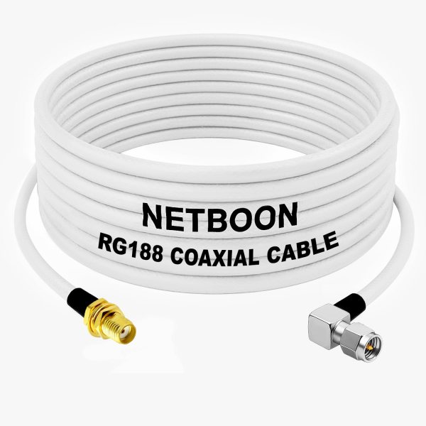 RG188 High-Frequency RF Coaxial Cable SMA Female to SMA Male Right Angle Connector Low-Loss Shielded Cable for Lab, IoT & Telecom Systems (1) RG188 High-Frequency RF Coaxial Cable SMA Female to SMA Male Right Angle Connector Low-Loss Shielded Cable for Lab, IoT & Telecom Systems