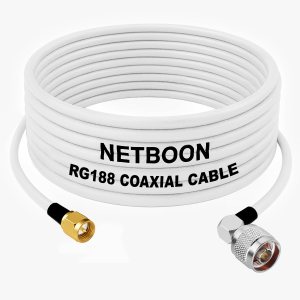 RG188 High-Frequency RF Coaxial Cable SMA Male to N Male Right Angle Connector Low-Loss Shielded Cable for Lab, IoT & Telecom Applications (1) RG188 High-Frequency RF Coaxial Cable SMA Male to N Male Right Angle Connector Low-Loss Shielded Cable for Lab, IoT & Telecom Applications