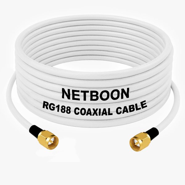 RG188 High-Frequency RF Coaxial Cable SMA Male to SMA Male Connector Low-Loss Shielded Cable for IoT, Wireless Modules & RF Test Systems (1) RG188 High-Frequency RF Coaxial Cable SMA Male to SMA Male Connector Low-Loss Shielded Cable for IoT, Wireless Modules & RF Test Systems