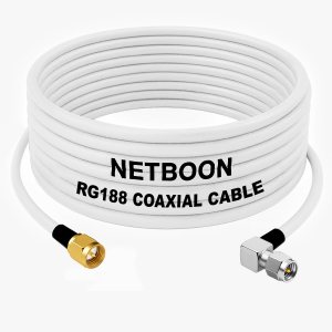 RG188 High-Frequency RF Coaxial Cable SMA Male to SMA Male Right Angle Connector Low-Loss, Shielded Cable for Lab, IoT & Communication Systems (1) RG188 High-Frequency RF Coaxial Cable SMA Male to SMA Male Right Angle Connector Low-Loss, Shielded Cable for Lab, IoT & Communication Systems