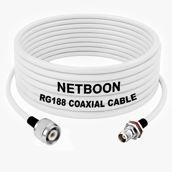 RG188 High-Quality RF Coaxial Cable TNC Male to TNC Female Bulkhead Connector Low-Loss, Shielded Cable for Telecom, Labs & Industrial RF Systems (1) RG188 High-Quality RF Coaxial Cable TNC Male to TNC Female Bulkhead Connector Low-Loss, Shielded Cable for Telecom, Labs & Industrial RF Systems