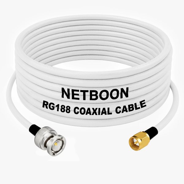 RG188 Premium RF Cable BNC Male to SMA Male Connector Low-Loss High-Frequency Assembly (1) RG188 Premium RF Cable BNC Male to SMA Male Connector Low-Loss High-Frequency Assembly