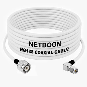 RG188 Premium RF Coax Cable TNC Male to SMA Male Right Angle Connector Low-Loss High-Frequency Cable for IoT, Lab Testing & Communication (1) RG188 Premium RF Coax Cable TNC Male to SMA Male Right Angle Connector Low-Loss High-Frequency Cable for IoT, Lab Testing & Communication