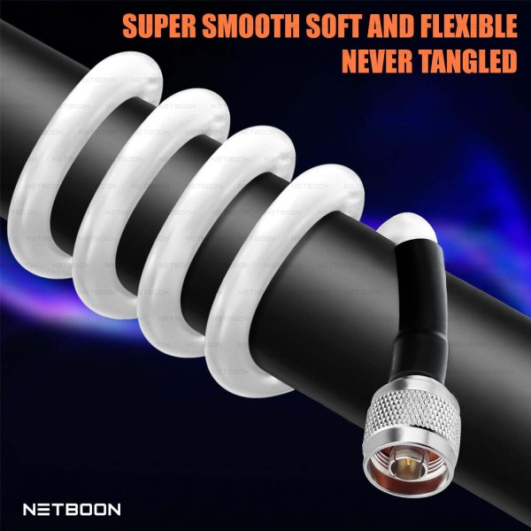 RG188 Professional RF Assembly N Male to BNC Female Connector Low-Loss High-Frequency Coax (7) RG188 Professional RF Assembly N Male to BNC Female Connector | Low-Loss High-Frequency Coax