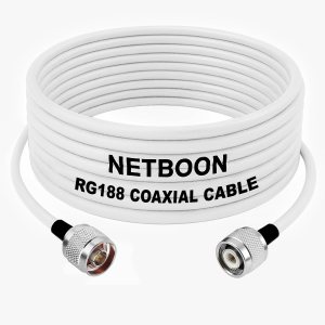 RG188 RF Cable Assembly N Male to TNC Male Connector High-Frequency Low-Loss Coax