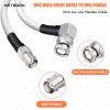 RG188 RF Coaxial Cable BNC Male Right Angle to BNC Female Connector Low-Loss High-Frequency Cable for CCTV, Test Labs & Communication Systems (1) RG188 RF Coaxial Cable BNC Male Right Angle to BNC Female Connector Low-Loss High-Frequency Cable for CCTV, Test Labs & Communication Systems