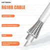 RG188 RF Coaxial Cable BNC Male Right Angle to BNC Female Connector Low-Loss High-Frequency Cable for CCTV, Test Labs & Communication Systems (3) RG188 RF Coaxial Cable | BNC Male Right Angle to BNC Female Connector | Low-Loss High-Frequency Cable for CCTV, Test Labs & Communication Systems