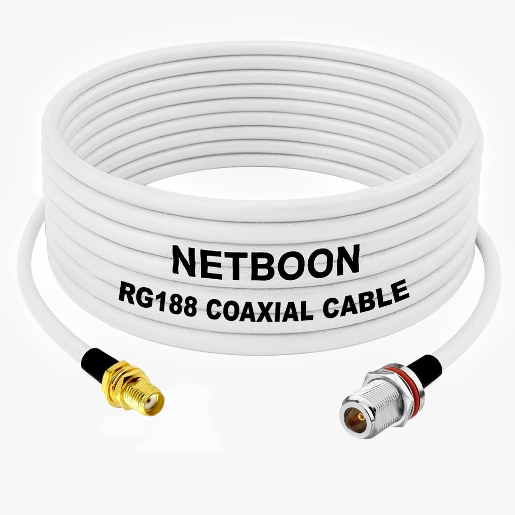 RG188 RF Coaxial Cable | SMA Female to N Female Bulkhead Connector ...