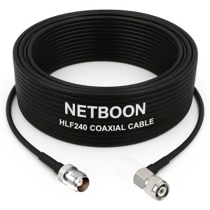 HLF240 Compact Low-Loss RF Cable TNC Female to TNC Male Right-Angle Connector 6GHz Coax for SDR, IoT & Industrial Systems (1) HLF240 Compact Low-Loss RF Cable | TNC Female to TNC Male Right-Angle Connector | 6GHz Coax for SDR, IoT & Industrial Systems