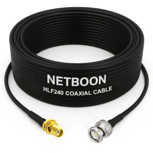 HLF240 High-Efficiency Low Loss RF Cable SMA Female to BNC Male Connector 6GHz Coaxial Cable for SDR, IoT & Industrial RF Links (1) HLF240 High-Efficiency Low Loss RF Cable | SMA Female to BNC Male Connector | 6GHz Coaxial Cable for SDR, IoT & Industrial RF Links