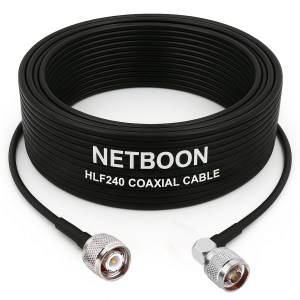 HLF240 High-Performance Low Loss RF Cable TNC Male to N Male Right Angle Connector 6GHz Coax for SDR, IoT, Antennas & Industrial Systems (1) HLF240 High-Performance Low Loss RF Cable | TNC Male to N Male Right Angle Connector | 6GHz Coax for SDR, IoT, Antennas & Industrial Systems