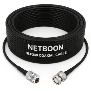 HLF240 High-Quality RF Cable | N Female to BNC Male Connector | 6GHz Low-Loss Coax for SDR, IoT & Industrial Wireless Systems