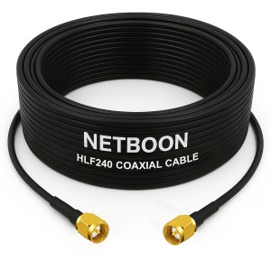 HLF240 High-Stability RF Cable | SMA Male to SMA Male Connector | 6GHz Low-Loss Coax for SDR, IoT, Test & Industrial Wireless Use