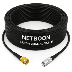 HLF240 Low-Attenuation RF Cable | SMA Male to BNC Female Connector | 6GHz Coax for SDR, IoT, Antenna & Measurement Systems