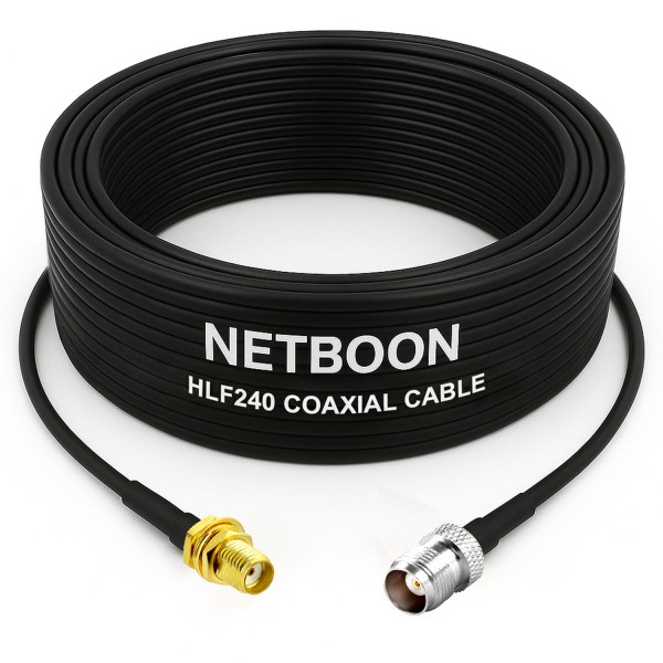 HLF240 Low Attenuation RF Coax Cable SMA Female to TNC Female Connector 6GHz Reliable Signal Cable for SDR, IoT & Industrial RF Use (1) HLF240 Low Attenuation RF Coax Cable | SMA Female to TNC Female Connector | 6GHz Reliable Signal Cable for SDR, IoT & Industrial RF Use