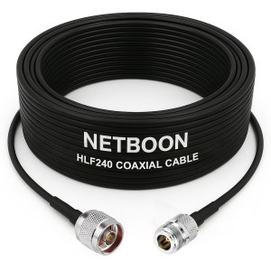 HLF240 Low Loss Coaxial Cable N Male to N Female Connector 6GHz RF Cable for Antennas, Routers, SDR, IoT, Ham Radio & Telecom (1) HLF240 Low Loss Coaxial Cable | N Male to N Female Connector | 6GHz RF Cable for Antennas, Routers, SDR, IoT, Ham Radio & Telecom