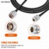 HLF240 Low Loss Coaxial Cable | N Male to N Female Connector | 6GHz RF Cable for Antennas, Routers, SDR, IoT, Ham Radio & Telecom
