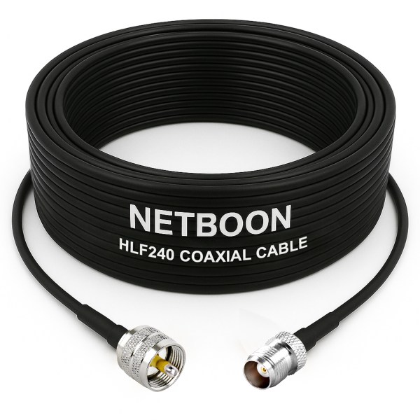 HLF240 Low Loss Coaxial Cable UHF Male to TNC Female Connector 6GHz High-Performance RF Cable for SDR, IoT & Industrial Applications (1) HLF240 Low Loss Coaxial Cable | UHF Male to TNC Female Connector | 6GHz High-Performance RF Cable for SDR, IoT & Industrial Applications