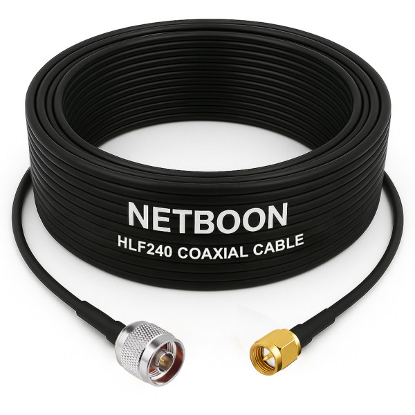 HLF240 Low Loss Coaxial Cable with N Male to SMA Male Connector | 6GHz High-Frequency RF Cable for IoT, SDR, Telecom & Industrial Systems