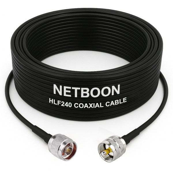 HLF240 Low Loss Coaxial Cable with N Male to UHF Male Connector | 6GHz High-Performance RF Cable for Industrial, IoT, Telecom & Wireless Systems
