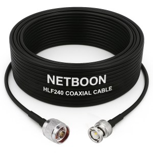 HLF240 Low Loss RF Cable N Male to BNC Male Connector 6GHz Coax Cable for Antennas, RF Test, SDR, CCTV & Industrial Equipment (1) HLF240 Low Loss RF Cable | N Male to BNC Male Connector | 6GHz Coax Cable for Antennas, RF Test, SDR, CCTV & Industrial Equipment