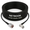 HLF240 Low Loss RF Cable | N Male to TNC Male Right Angle Connector | 6GHz Coax for SDR, IoT, Telecom, Antennas & Industrial RF Systems