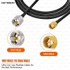 HLF240 Low Loss RF Cable UHF Male to SMA Male Connector 6GHz Coaxial Cable for SDR, IoT, Antennas & Industrial RF Applications (2) HLF240 Low Loss RF Cable | UHF Male to SMA Male Connector | 6GHz Coaxial Cable for SDR, IoT, Antennas & Industrial RF Applications