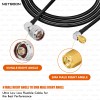 HLF240 Low Loss RF Cable with N Male Right-Angle to SMA Male Right-Angle Connector | 6GHz Compact Coax for SDR, IoT & Industrial RF