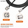 HLF240 Low Loss RF Coax Cable with BNC Male to BNC Female Connector 6GHz Shielded Cable for SDR, IoT & Test Systems (2) HLF240 Low Loss RF Coax Cable with BNC Male to BNC Female Connector | 6GHz Shielded Cable for SDR, IoT & Test Systems