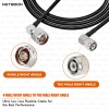 HLF240 Low Loss RF Coax Cable with N Male Right-Angle to TNC Male Right-Angle Connector | 6GHz Durable RF Jumper for Industrial Use