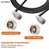 HLF240 Low Loss RF Coaxial Cable with N Male Right Angle to N Male Right Angle Connectors | 6GHz Heavy-Duty Cable for Industrial & RF Systems