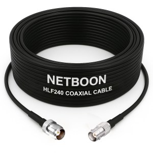 HLF240 Precision Low-Loss RF Cable TNC Female to BNC Female Connector 6 GHz Coax for Stable Inter-Equipment RF Links (1) HLF240 Precision Low-Loss RF Cable | TNC Female to BNC Female Connector | 6 GHz Coax for Stable Inter-Equipment RF Links
