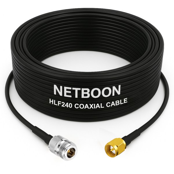 HLF240 Precision RF Cable N Female to SMA Male Connector 6GHz Low-Loss Coax for SDR, IoT & Industrial Wireless Applications (1) HLF240 Precision RF Cable | N Female to SMA Male Connector | 6GHz Low-Loss Coax for SDR, IoT & Industrial Wireless Applications