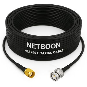 HLF240 Precision RF Jumper Cable | SMA Male to BNC Male Connector | 6GHz Low-Loss Coax for SDR, Lab Testing & Industrial Wireless Systems