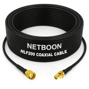 HLF240 Precision RF Jumper Cable | SMA Male to RP-SMA Female Connector | 6GHz Low-Loss Coax for SDR, IoT & Industrial Wireless Systems