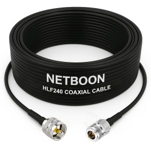 HLF240 Premium Low Loss Coaxial Cable UHF Male to N Female Connector 6GHz RF Cable for SDR, IoT, Telecom & Industrial Applications (1) HLF240 Premium Low Loss Coaxial Cable | UHF Male to N Female Connector | 6GHz RF Cable for SDR, IoT, Telecom & Industrial Applications