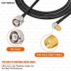 HLF240 Premium Low Loss RF Cable | TNC Male to SMA Male Right Angle Connector | 6GHz Coaxial Cable for SDR, IoT, Antennas & Industrial Use