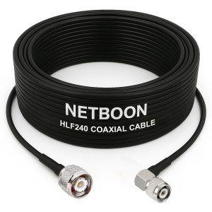 HLF240 Premium Low Loss RF Cable TNC Male to TNC Male Right Angle Connector 6GHz High-Performance Coaxial Cable for SDR, IoT & Industrial (1) HLF240 Premium Low Loss RF Cable | TNC Male to TNC Male Right Angle Connector | 6GHz High-Performance Coaxial Cable for SDR, IoT & Industrial